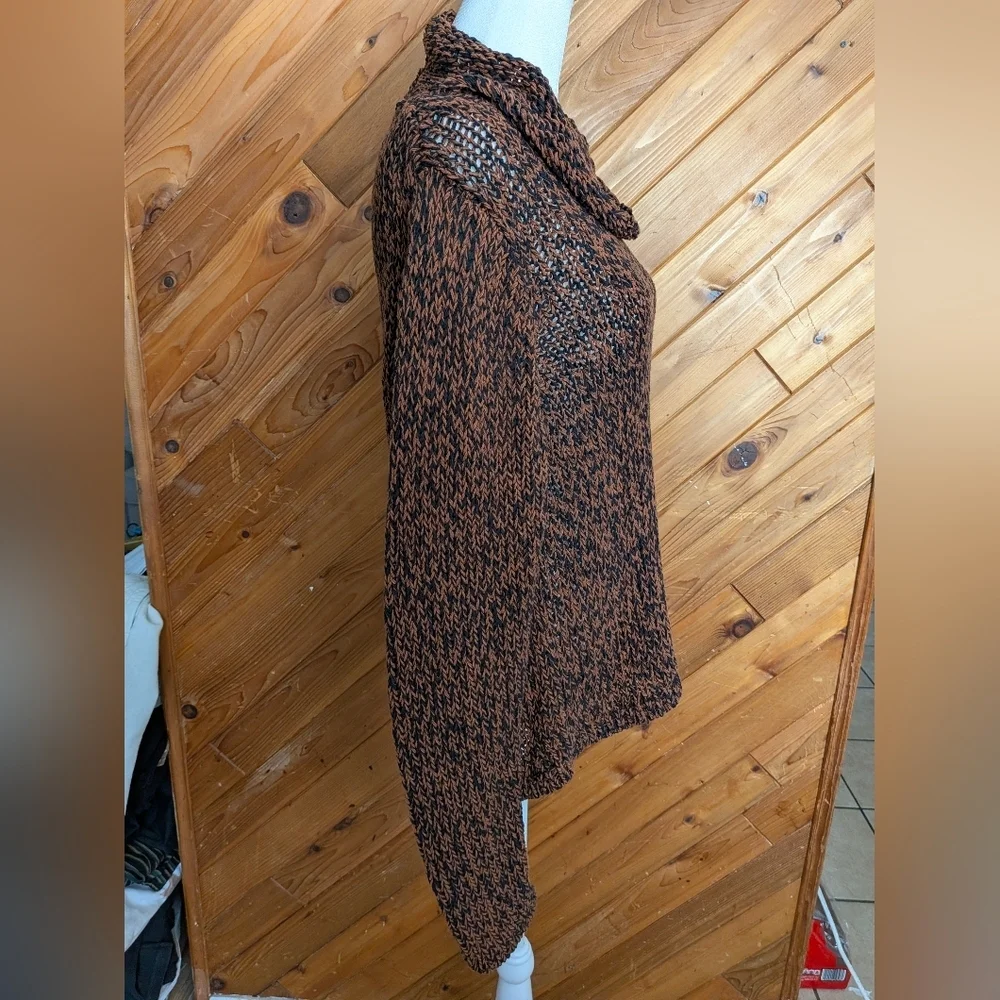 Eileen Fisher Brown Cowl Neck Sweater Size Small - Picture 4 of 7